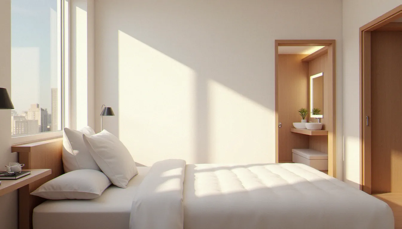 Chambre Supérieure de l'Ibis Style Vichy avec lit king-size, bureau et fenêtre lumineuse, décor moderne et épuré