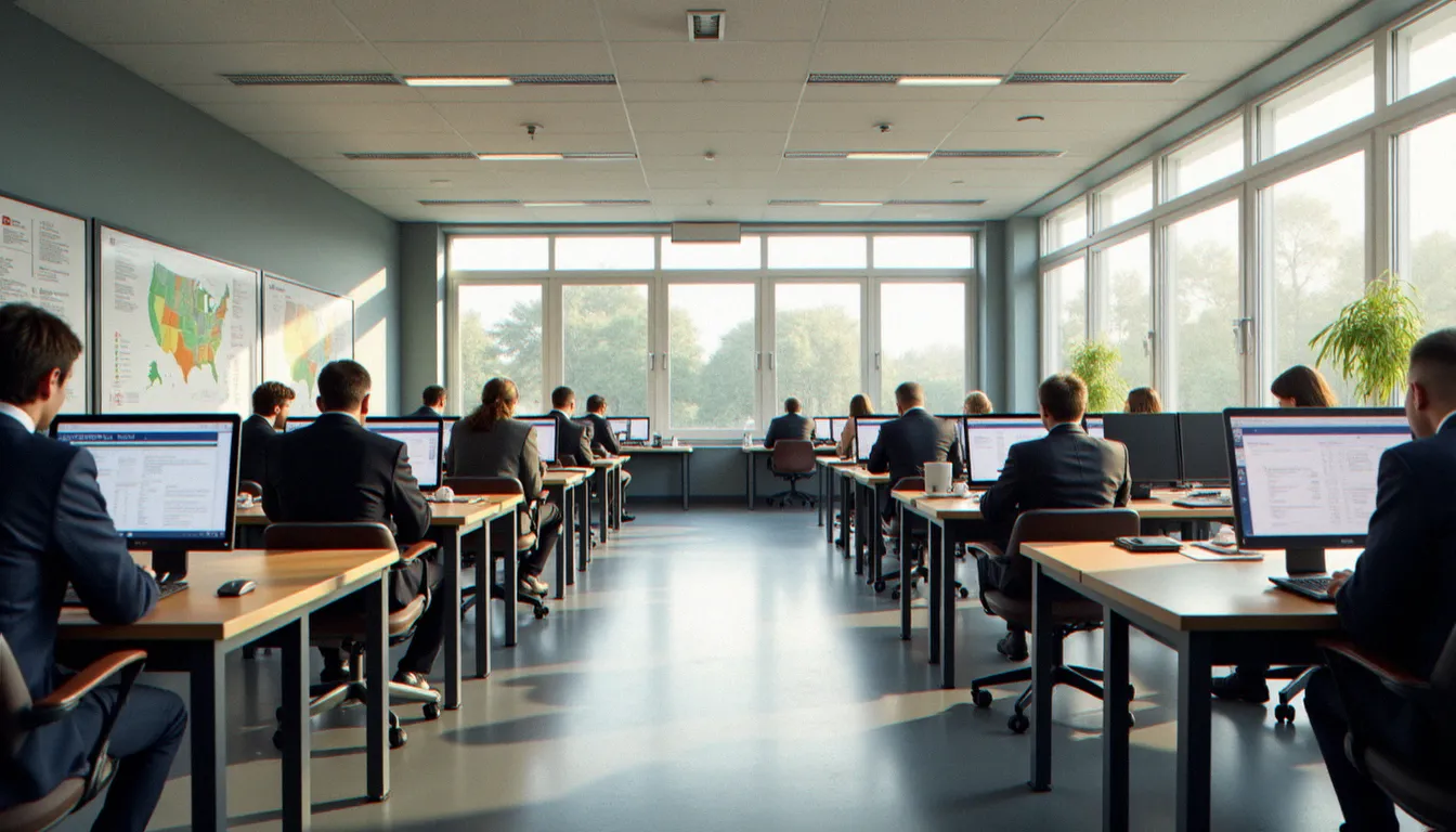 Bureau administratif d'une direction des services de l'éducation nationale, représentant les services de l'académie de Clermont-Ferrand