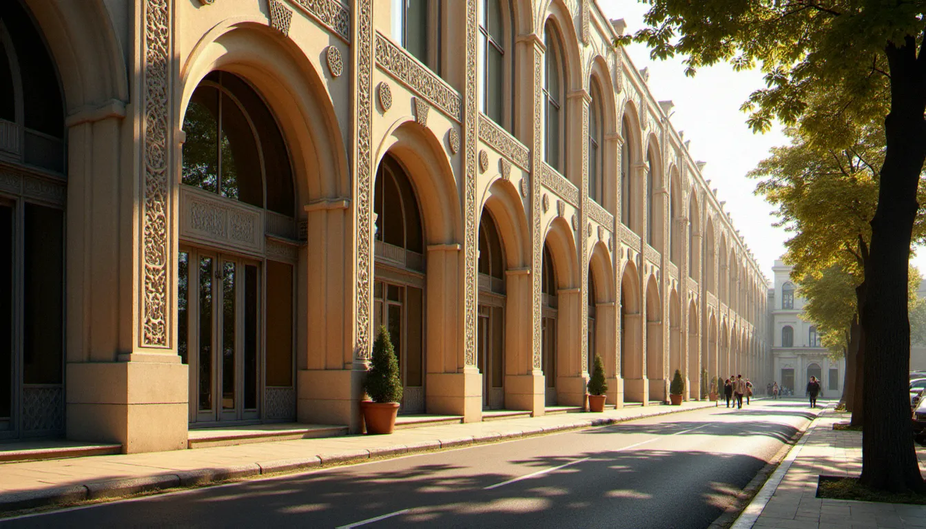 Façade d'immeuble Art Déco dans une rue de Vichy, témoignage de l'architecture caractéristique de la ville au XXe siècle