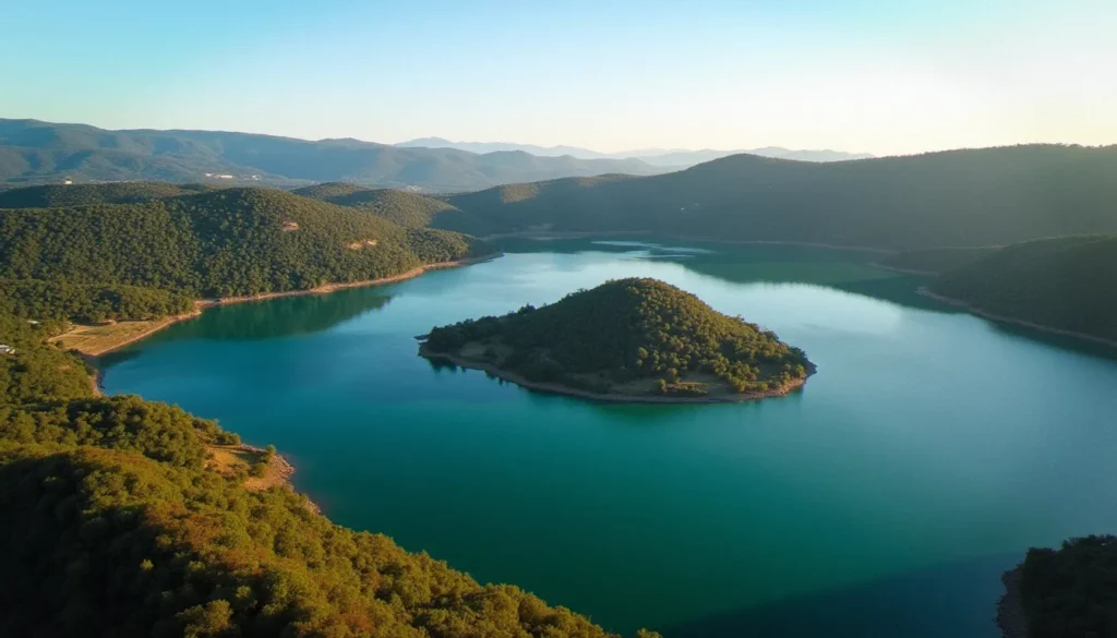 carte auvergne tourisme featured Vue aérienne de la carte Auvergne tourisme montrant le lac Pavin et les paysages volcaniques de la région