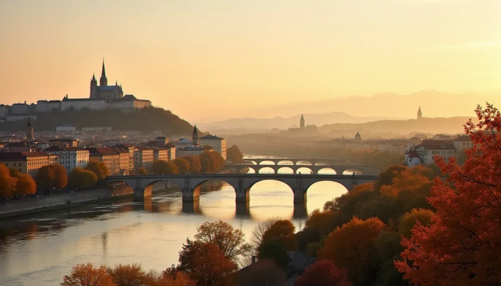 rhone alpes featured Vue panoramique de Lyon et de la basilique de Fourvière au coucher du soleil, région Rhône Alpes