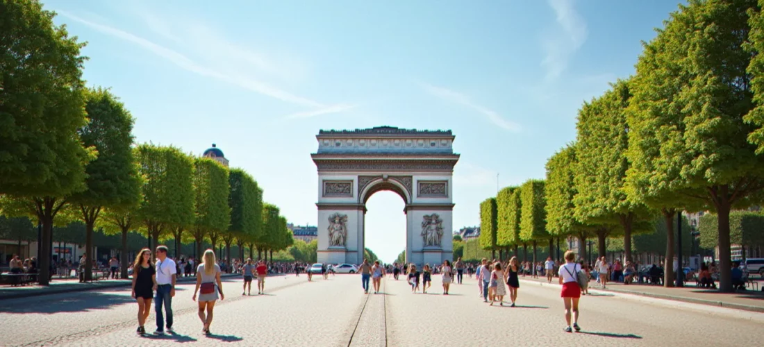 La Place d'Armes de Vichy avec l'Arc de Triomphe, idéal pour les visites à Vichy.